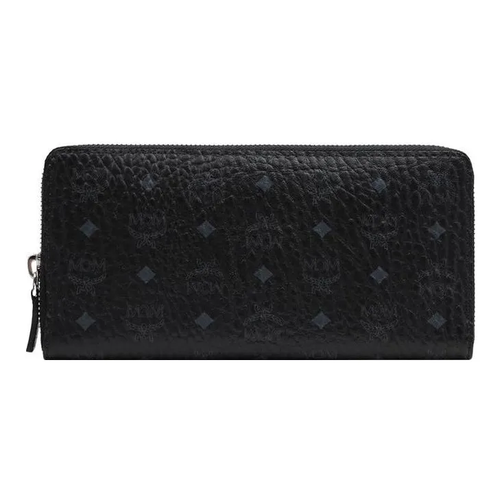 MCM Zip Around Wallet Visetos Large Black-0