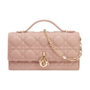 DIOR Lady Dior Sheepskin Shoulder Bag Crossbody Bag Handbag Regular Women's Rose Pink
