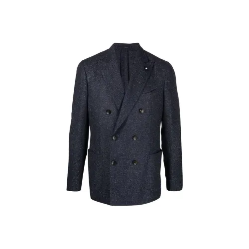 LARDINI Business Suits Men Navy