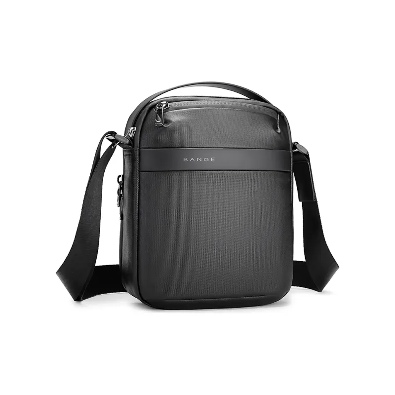 BANGE Oxford Cell Phone Pouch Shoulder Bag Crossbody Bag Medium Size Men's Black-3