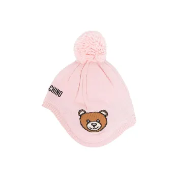 MOSCHINO Teddy Bear motif Pompom Beanie