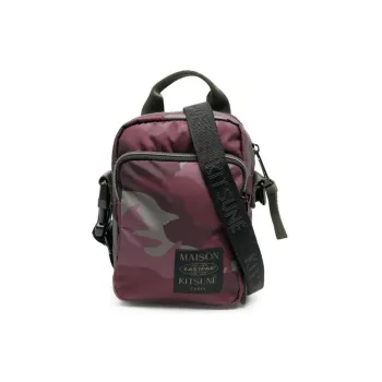 EASTPAK MAISON KITSUNE Collaboration Polyester Portable Crossbody Bag Shoulder Bag Regular Men's Burgundy/Deep Green