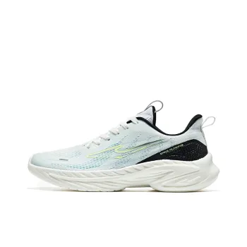 Erke Cushioning Anti Slip Wear Resistant Breathability Low Top Running Shoes Men's White Green