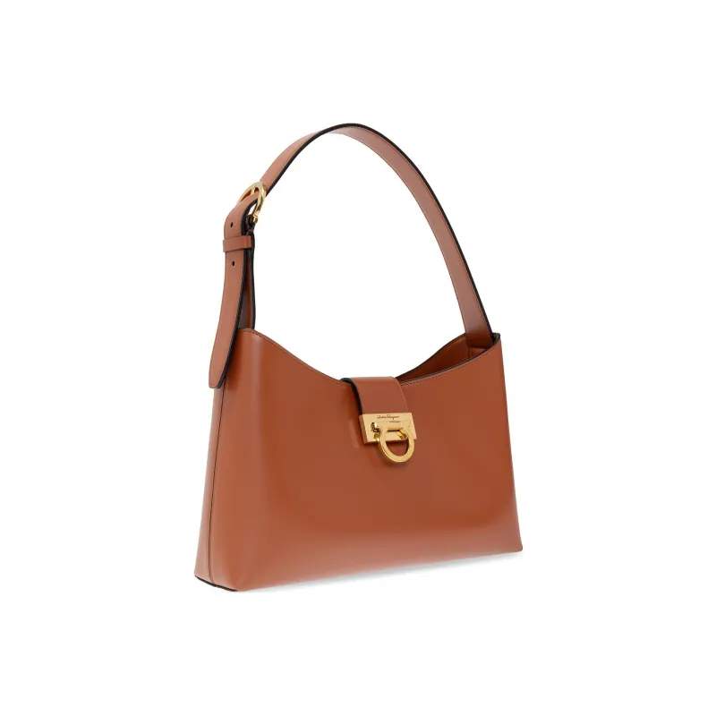 FERRAGAMO Leather Handbag Regular Women's Brown-1