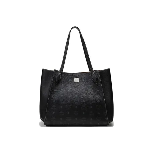 MCM Luisa Shopper Tote Medium Visetos Black