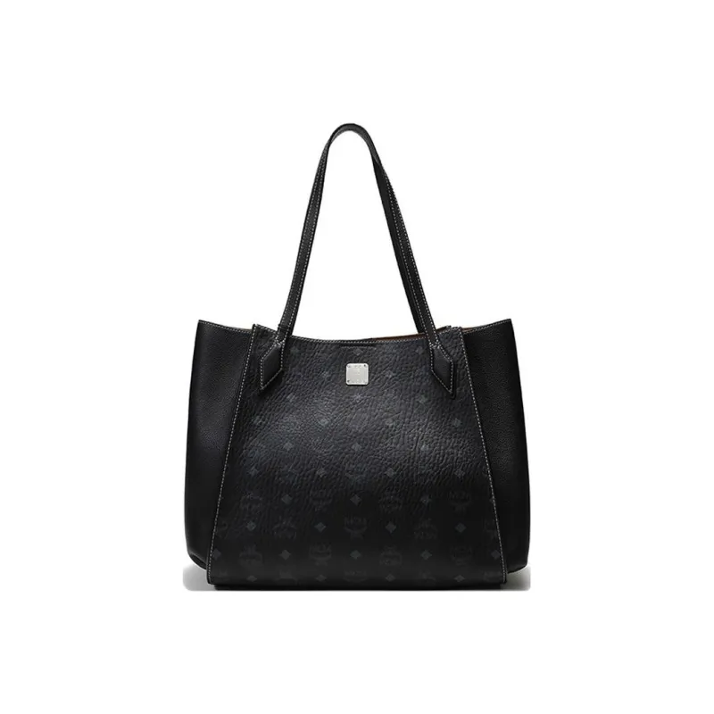 MCM Luisa Shopper Tote Medium Visetos Black-0