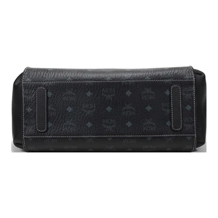 MCM Luisa Shopper Tote Medium Visetos Black-4