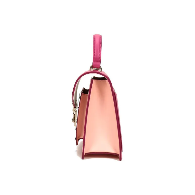 MCM Patricia Visetos Artificial Leather, Cow Leather One Shoulder Handbag, Crossbody Bag Small Size Women's Pink-2