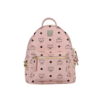 MCM Stark Side Studs Backpack Visetos Mini Soft Pink
