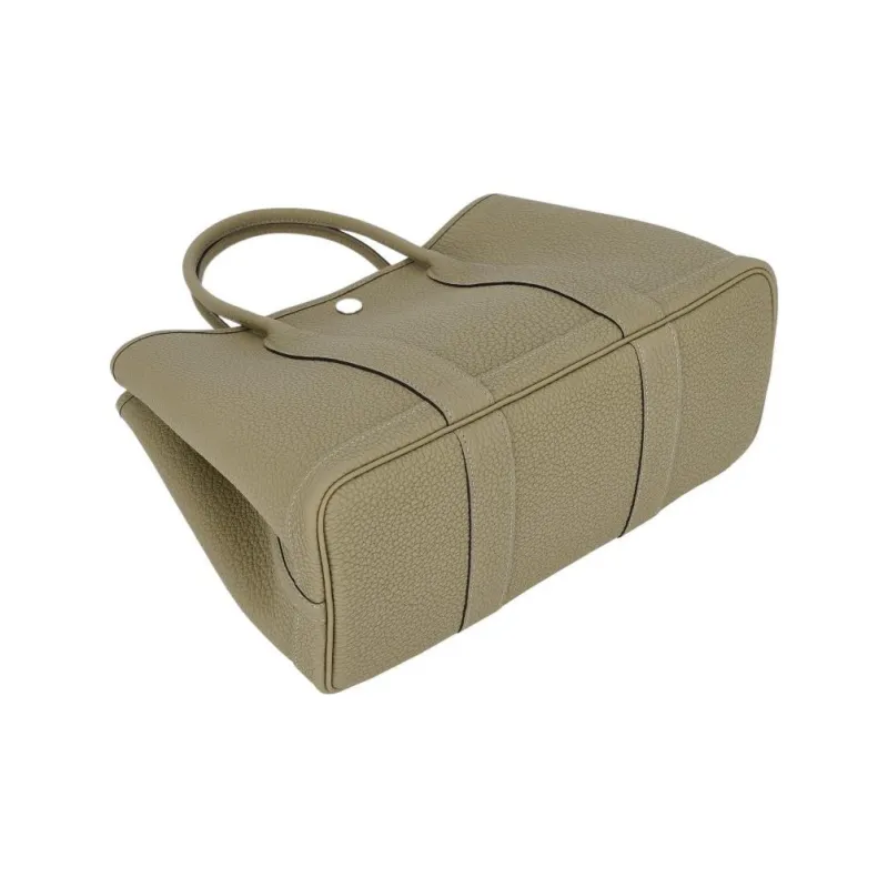 HERMES Garden Party Negonda Calfskin Garden Bag Handbag Regular Unisex 1C Dusty Gray-4