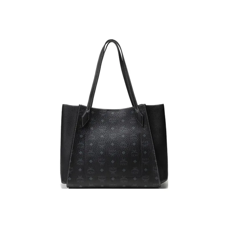MCM Luisa Shopper Tote Medium Visetos Black-3