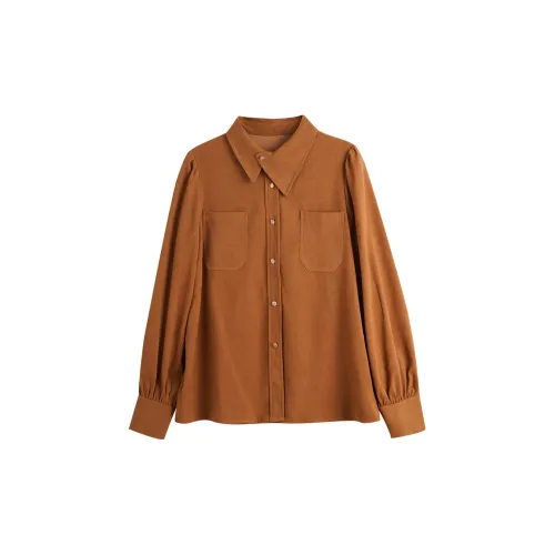 Olrain Shirts Women's Caramel