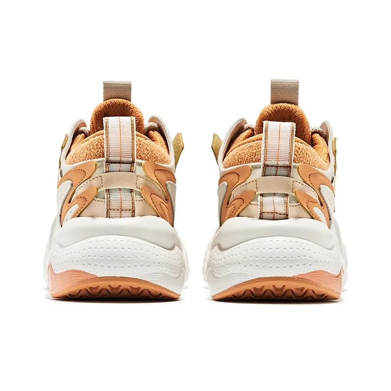 Erke Phoenix Woo Phoenix Low Top Casual Shoes Men's Caramel Yellow Brown-3