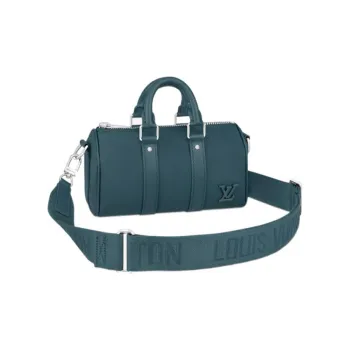 LOUIS VUITTON Keepall Aerogram Leather Monkey Bag, Crossbody Bag Unisex Blue