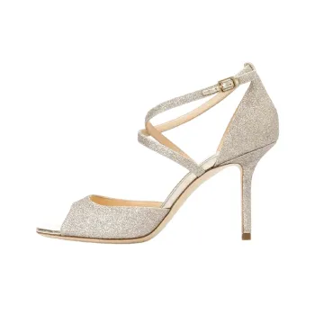 Jimmy Choo Emsy 85mm Glitter Sandals