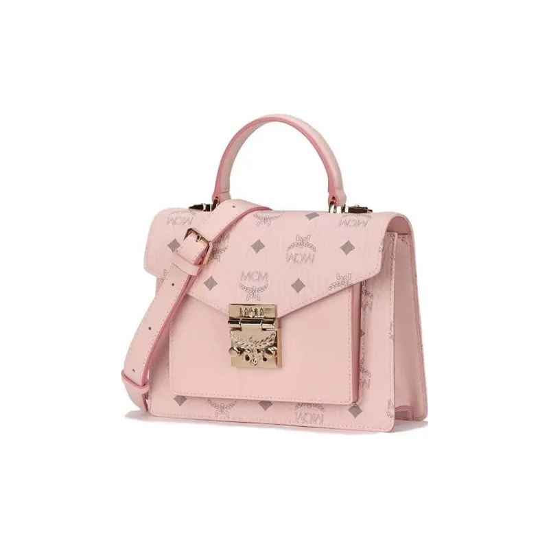 MCM Patricia Satchel Visetos Handbags-3