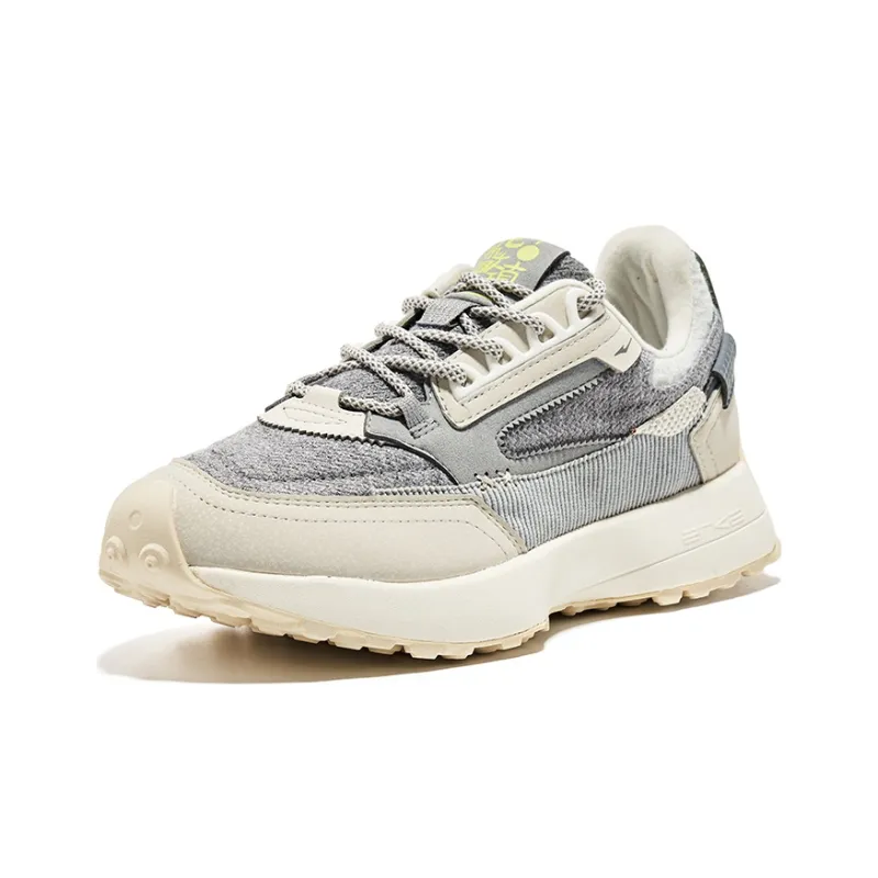 Erke Comfortable Patchwork Wear-Resistant Low-Top Casual Shoes Men's Gray-2