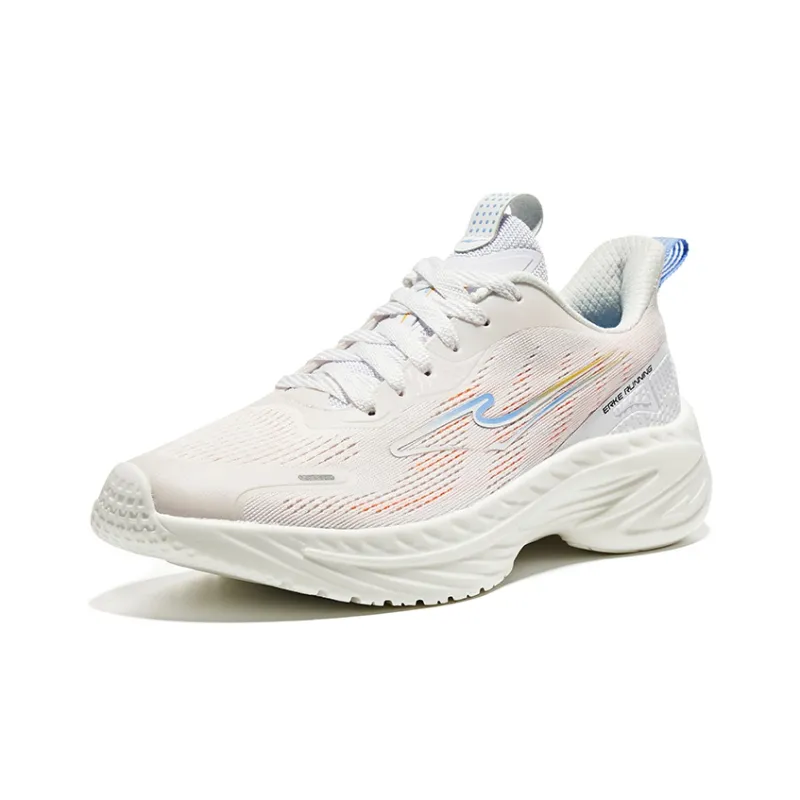 HENANBOWUYUAN x Erke Sting Breathable Low Top Running Shoes Men's White Blue Purple-2