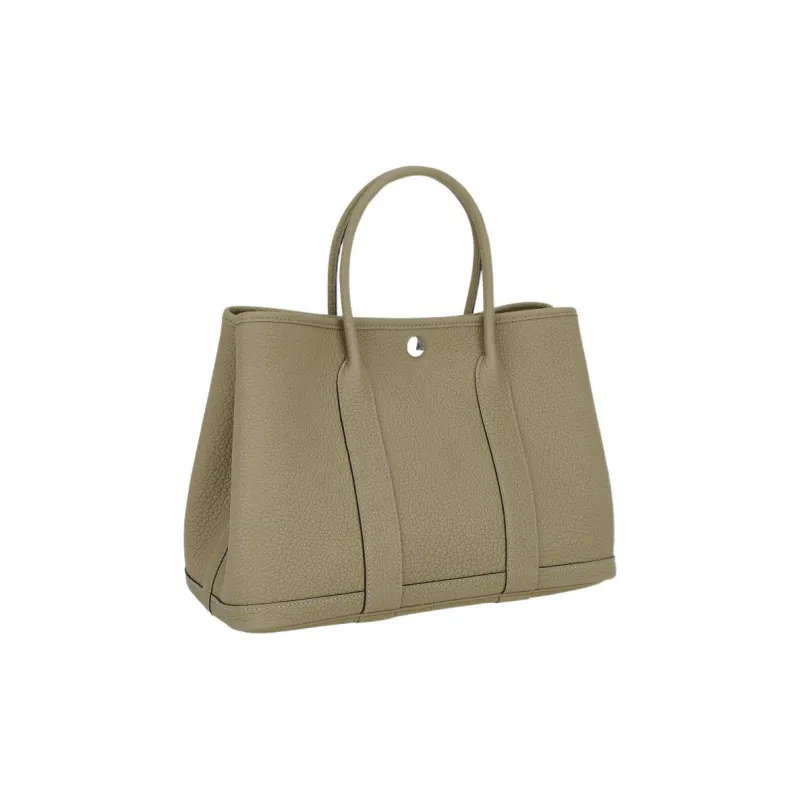 HERMES Garden Party Negonda Calfskin Garden Bag Handbag Regular Unisex 1C Dusty Gray-2