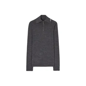 JIL SANDER Logo print Zip detail T shirt