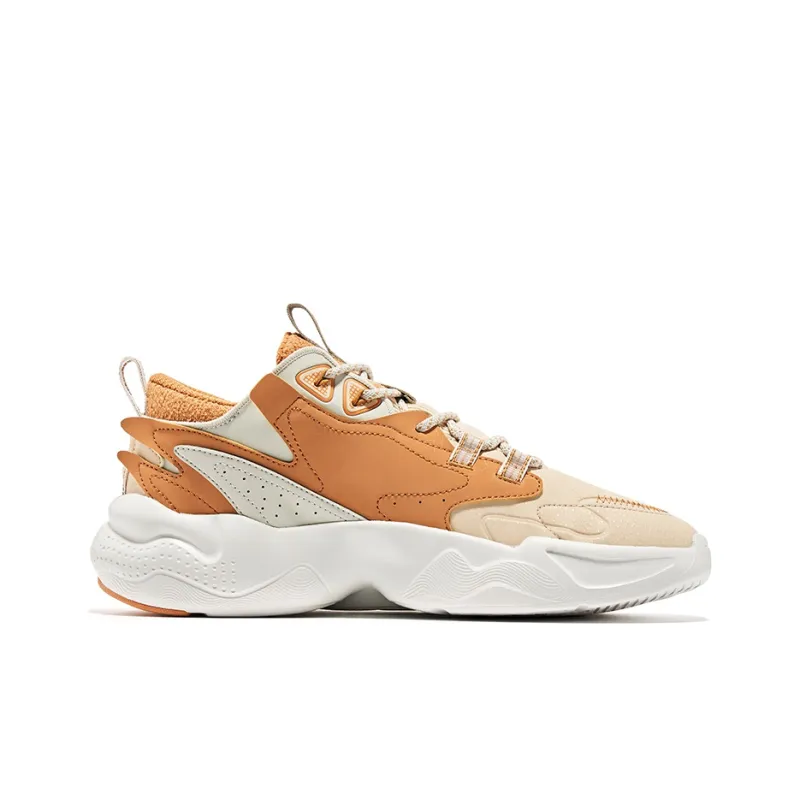 Erke Phoenix Woo Phoenix Low Top Casual Shoes Men's Caramel Yellow Brown-1