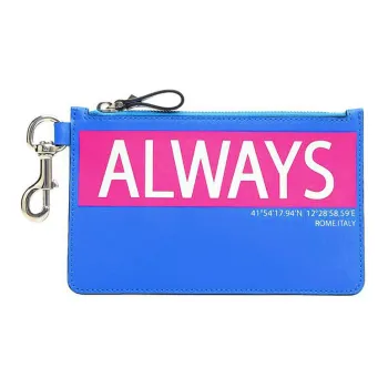 Valentino Cow Leather Handheld Clutch Regular Unisex Blue