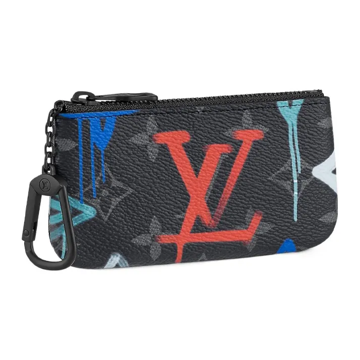 LOUIS VUITTON Key Pouch Lv Graffiti Multicolor-0