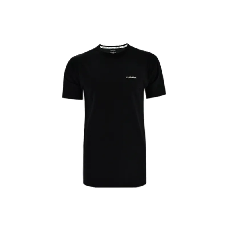 CK/Calvin Klein FW22 Crew Neck Fitted Straight Short Sleeved T Shirt Unisex Black-0