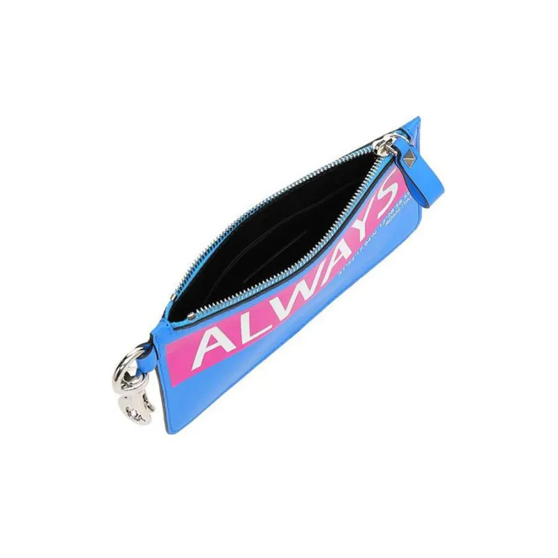 Valentino Cow Leather Handheld Clutch Regular Unisex Blue-2