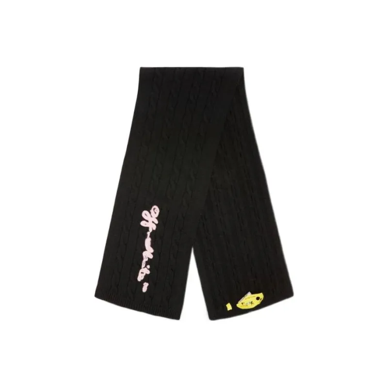OFF WHITE Off Cable Virgin Wool Scarf-1
