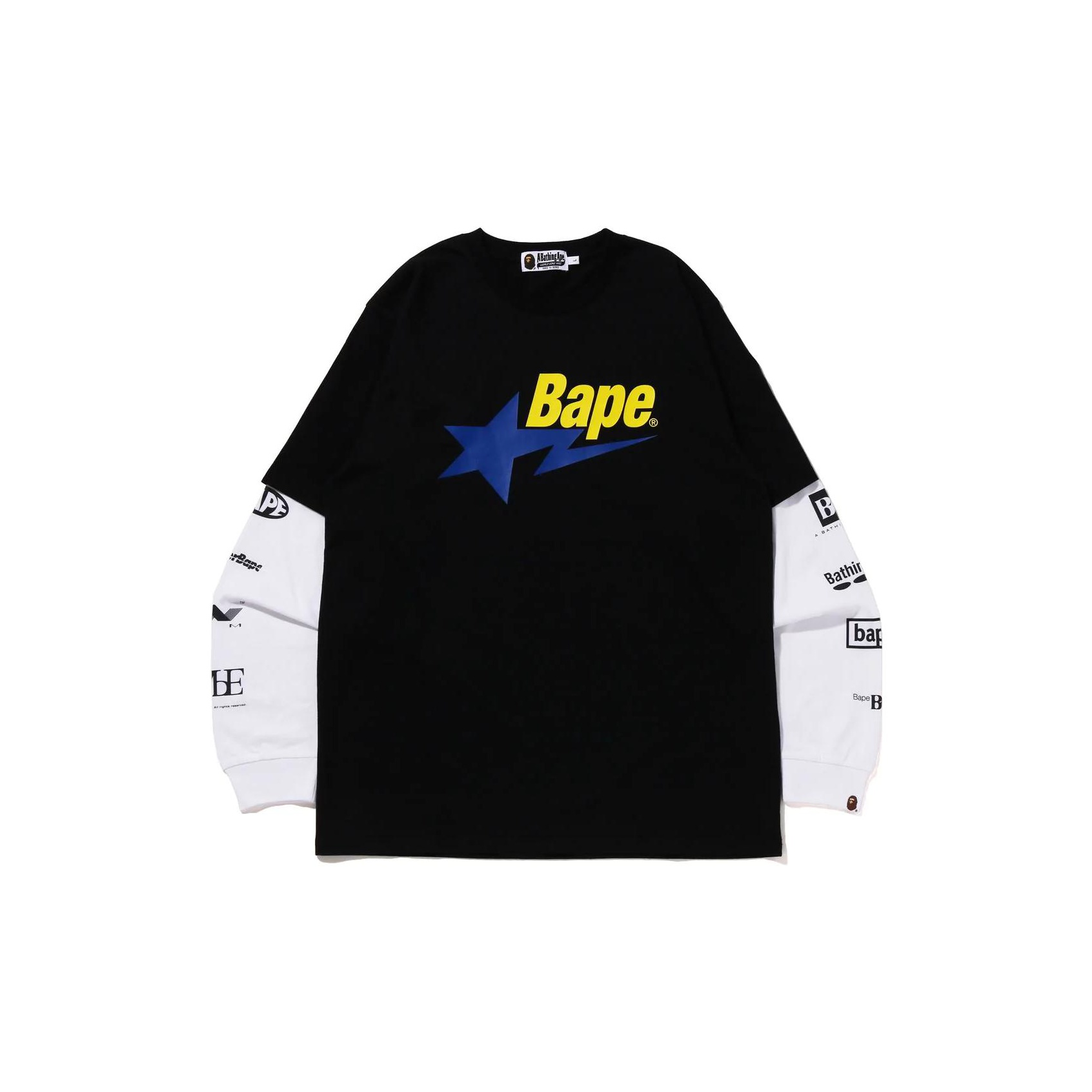 A BATHING APE Sta Layerd L/S Tee Black XL