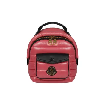 Moncler Leather Detail Backpack Mini Women's Red