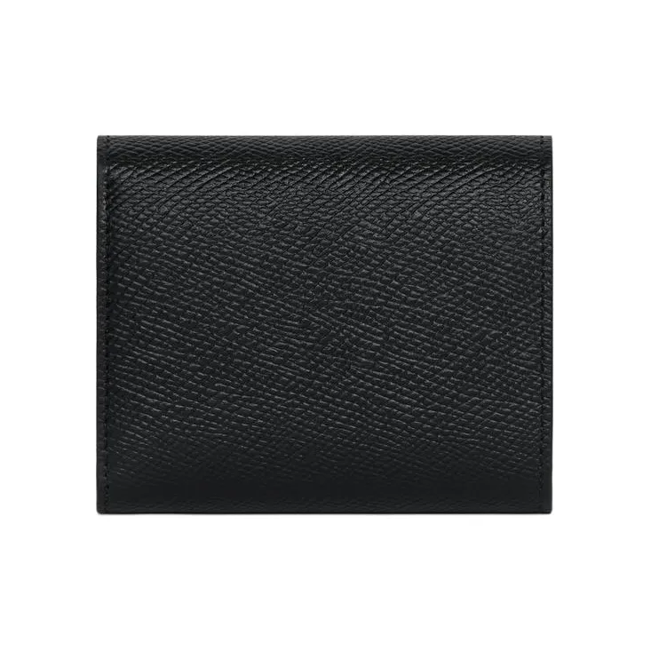 CELINE Grained Calfskin Card Holder Wallet Small Size Men's Black-1