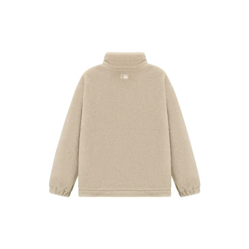 MLB Velvet Jackets Unisex Light Beige-1