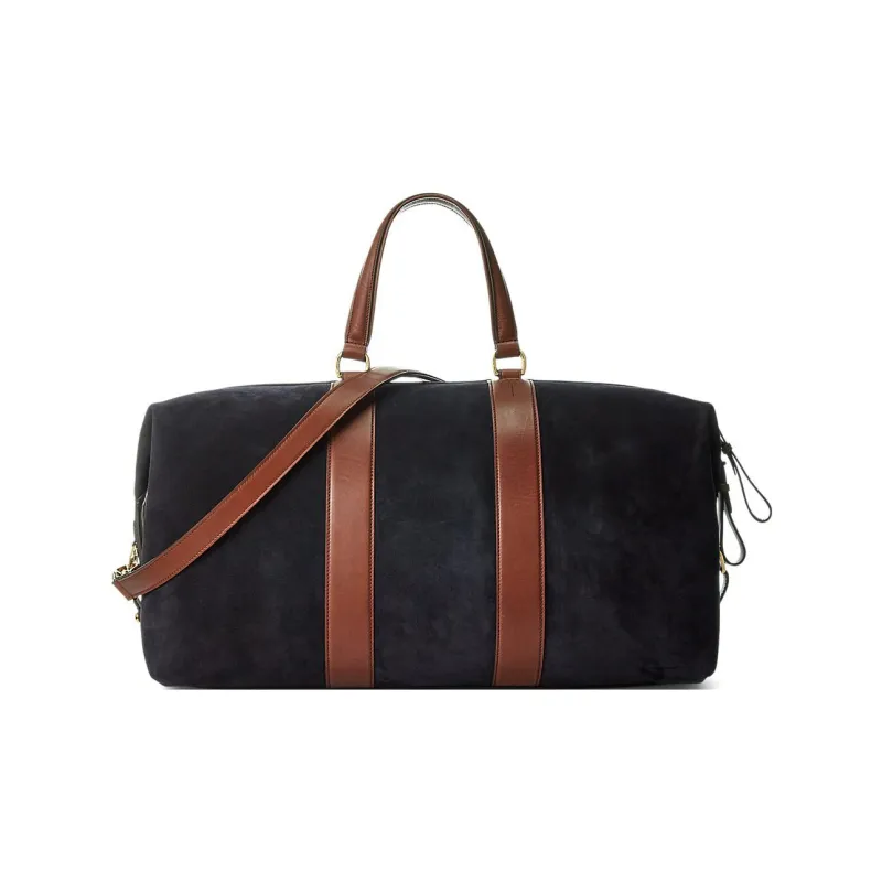 Polo Ralph Lauren Welington Suede Patchwork Calfskin Luggage Bag Shoulder Bag Crossbody Handbag Men's Marine Blue-2