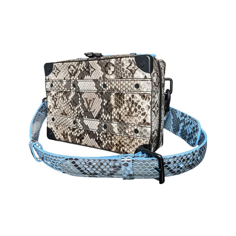 LOUIS VUITTON Trunk Python Skin Soft Box Small Square Bag Shoulder Bag Crossbody Bag Regular Unisex Multicolor-2