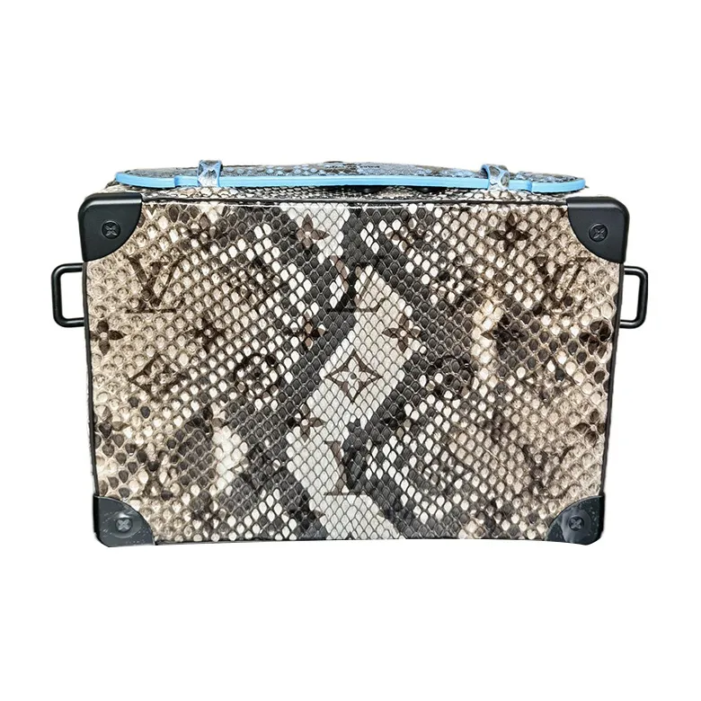 Sac à main Louis Vuitton en toile monogram marron et cuir naturel