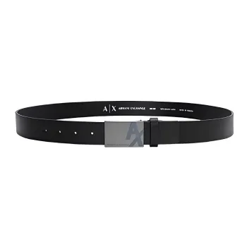 ARMANI EXCHANGE Solid Color Logo Print Smooth Buckle - Men's Width: 3.5cm