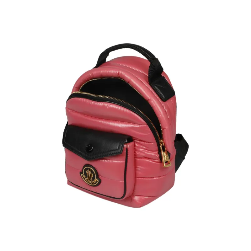 Moncler Leather Detail Backpack Mini Women's Red-2
