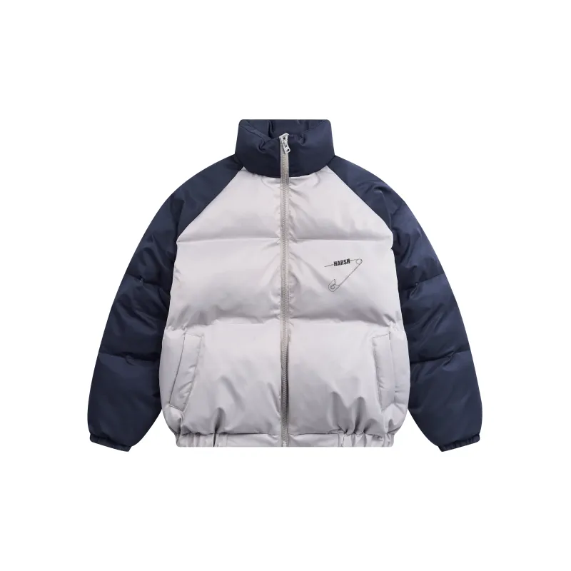 HARSH AND CRUEL FW22 Letter Stand Collar Loose Fit Thickened Puffer Jacket Unisex-13