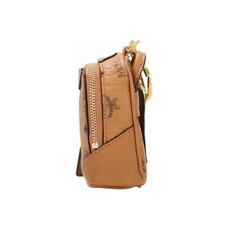MCM Coated Canvas Shoulder Bag, Crossbody Bag, Coin Purse Mini Women's Cognac-2