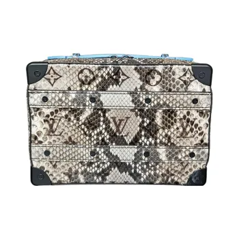LOUIS VUITTON Trunk Python Skin Soft Box Small Square Bag Shoulder Bag Crossbody Bag Regular Unisex Multicolor