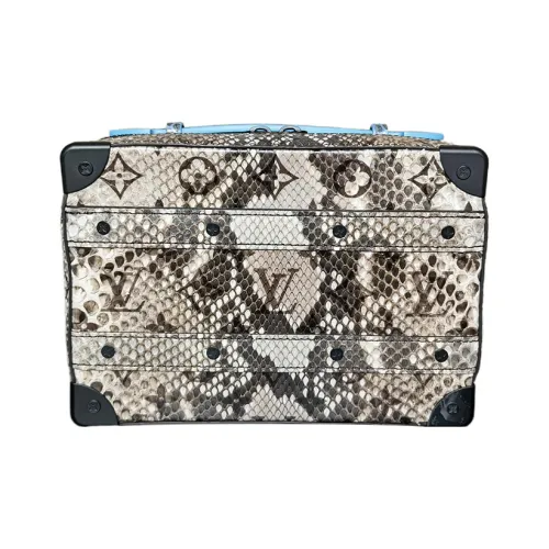 LOUIS VUITTON Trunk Python Skin Soft Box Small Square Bag Shoulder Bag Crossbody Bag Regular Unisex Multicolor