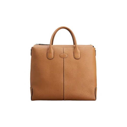 TOD'S DI Calfskin Tote Bag Shopping Bag Shoulder Bag Crossbody Bag Handbag Large Size Women's Brown