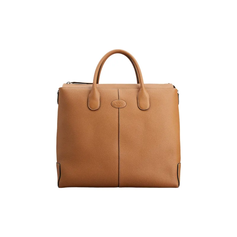 TOD'S DI Calfskin Tote Bag Shopping Bag Shoulder Bag Crossbody Bag Handbag Large Size Women's Brown-0