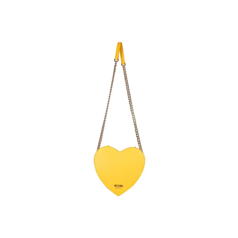 MOSCHINO Calfskin Crossbody Bag Shoulder Bag Women's Yellow-1