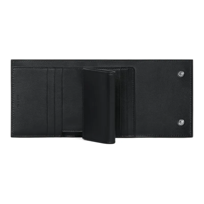 CELINE Grained Calfskin Card Holder Wallet Small Size Men's Black-3