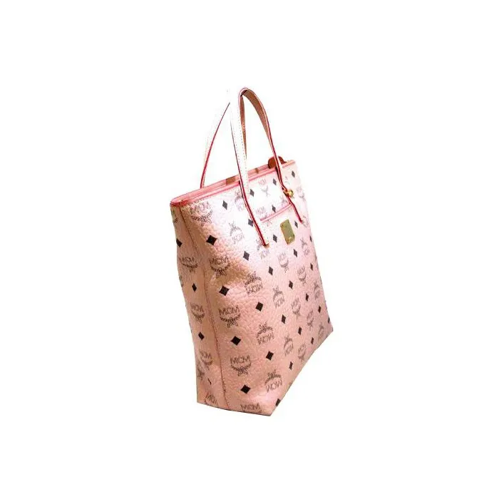 MCM Leather Tote Bag, Shopping Bag, Crossbody Bag, Handbag Small Size Women's Pink-1