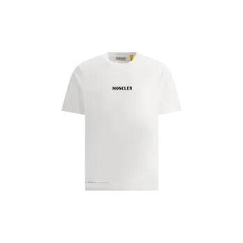 Moncler FW22 Men's Logo Cotton T shirt White