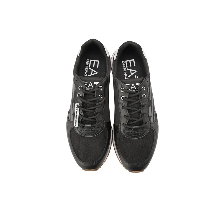EMPORIO ARMANI EA7 Cushioning Low Top Sports Casual Shoes Unisex Black White-3